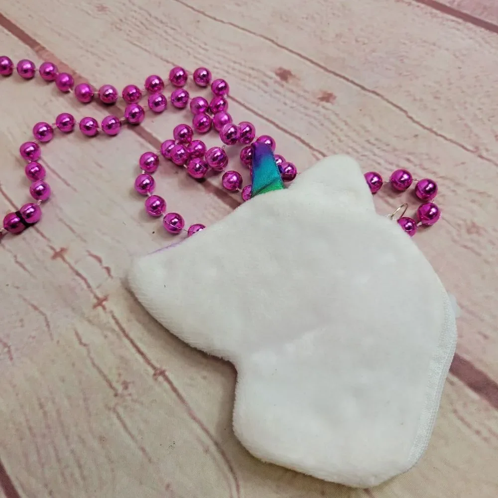 Unicorn coin purse on necklace